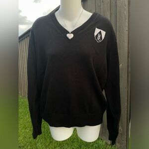Preppy black sweater